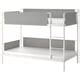 VITVAL bunk bed frame, white/light grey, 90x200 cm (353/8x783/4") - IKEA