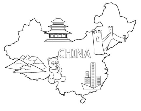 China Map Printable Single-Color 的图像结果