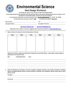 Make A Timeline Of The History Of Environmental Science In America ...