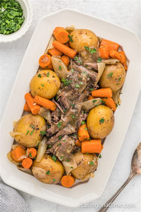 Crock Pot Chuck Roast Recipe - Eating on a Dime