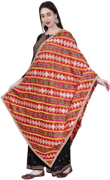 Phulkari Dupatta - Buy Phulkari Dupatta online at Best Prices in India ...