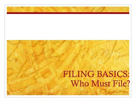 Image result for Filing Basics