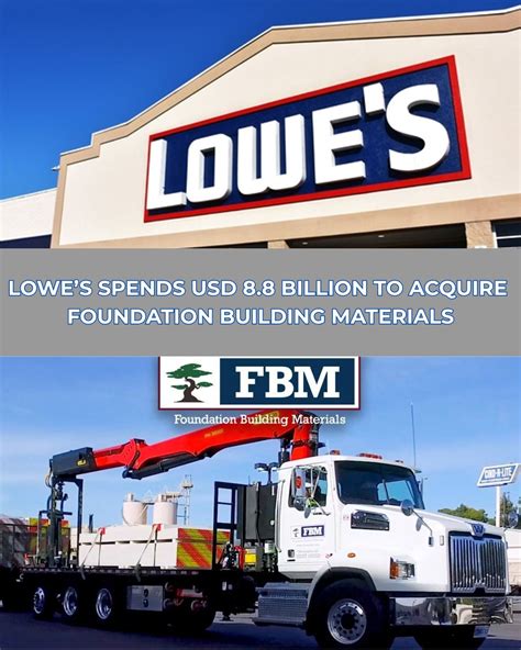 LOWE’S SPENDS USD 8.8 BILLION TO ACQUIRE FOUNDATION BUILDING MATERIALS ...