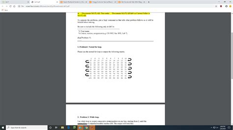 Nested While Loop MATLAB 的图像结果