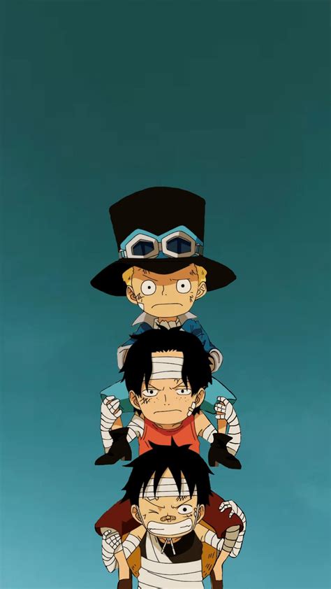 Luffy, Ace & Sabo | Ace and luffy, Ace sabo luffy, One piece cartoon
