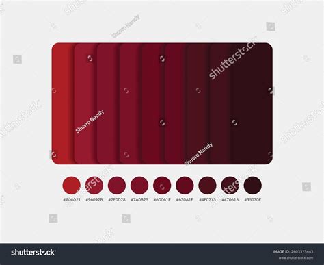 Cherry Red Color Palette Color Codes Stock Vector (Royalty Free ...