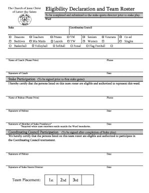 18 Printable Sports Team Roster Forms and Templates - Fillable Samples ...