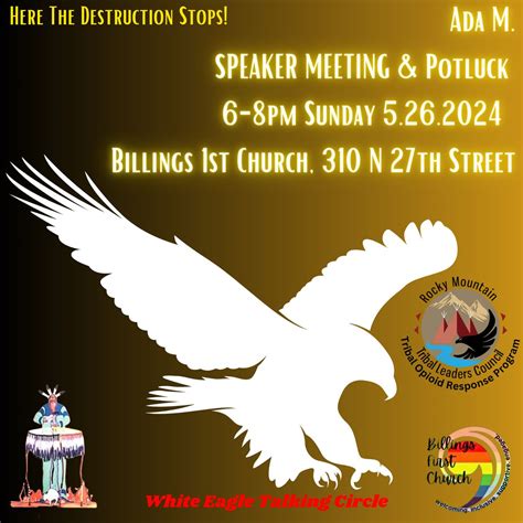 Speaker Meeting and Potlock, Billings First Church, 27 May 2024 | AllEvents