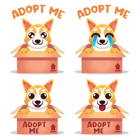 Niedlicher Kawaii-Hundewelpe Pembroke Welsh Corgi Adoption Maskottchen ...
