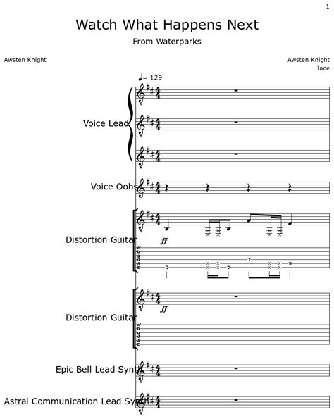 Watch What Happens Next - Sheet music for Voice Lead, Voice Oohs ...