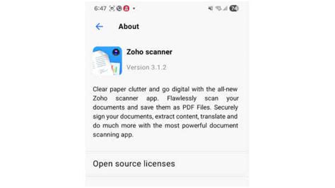 Zoho Scanner app: OCR and multi-language support tested