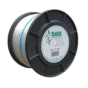 ANDE A2-50C Premium Monofilament, 2-Pound Spool, 50-Pound Test, Clear ...