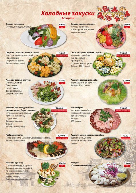 Банкетное меню, холодные закуски, кейтеринг, комплексное обслуживание ...