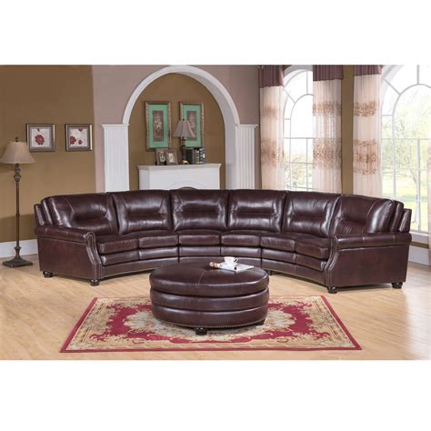 Half Round Leather Sofas | Baci Living Room