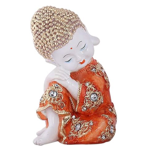 Buy Shree PAWAN PUTRA Good Luck Colourful Baby Monk Buddha Showpiece ...