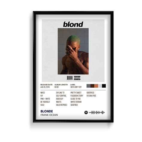 Blonde by Frank Ocean Album Poster – The Mortal Soul