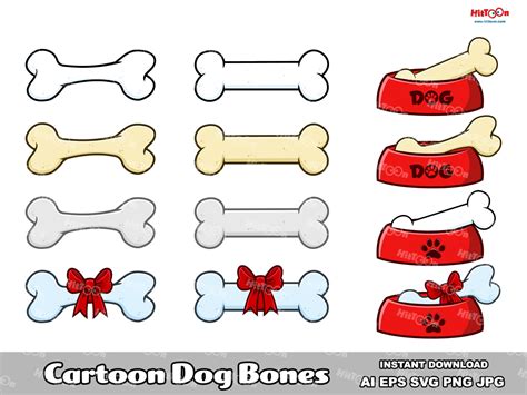 Cartoon Dog Bone Clipart Clip Art Dog Bone Stock Illustrations
