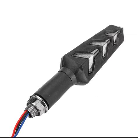 2 Pairs Turn Signal Lights Motorcycle Flowing Water Direction 3 Wires ...