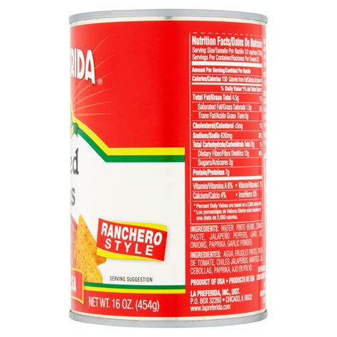 La Preferida Refried Beans with Zesty Salsa, 16 oz