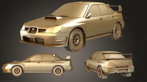 Vehicles - Impreza WRX STI 2006, CARS_1972. 3D stl model for CNC