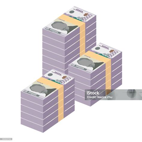 Serbian Dinar Vector Illustration Serbia Kosovo Money Set Bundle Banknotes Paper Money 5000 Rsd ...