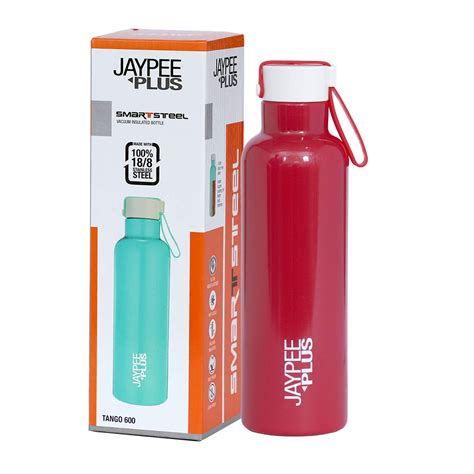 Buy Jaypee Plus Tango 600 Stainless Steel Water Bottle, 500 ml, Cherry ...