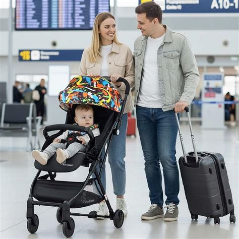 Pocket Stroller Lite Black Multi with One Hand Fold - R for Rabbit