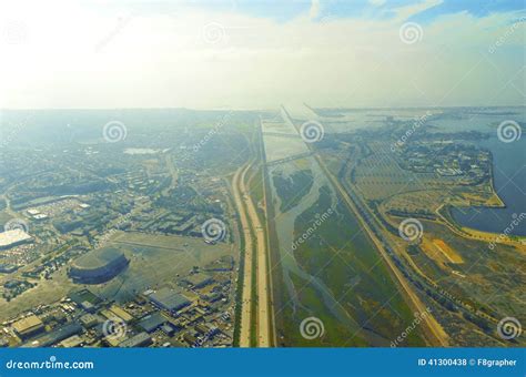 Aerial View of San Diego River Stock Photo - Image of fiesta, area ...