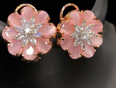 FLOWER POWER STONES EARRINGS FOR WOMEN – www.soosi.co.in