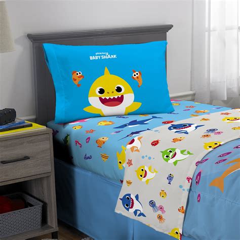 Buy Baby Shark Kids Twin Bed in a Bag, Comforter and Sheets Online in ...