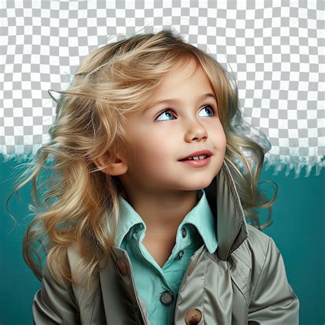 Una ragazza di età prescolare difensiva con capelli biondi di etnia ...