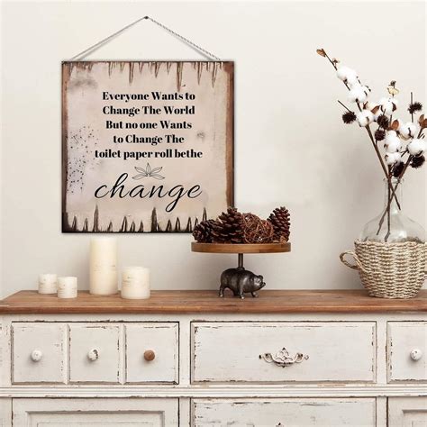 Funny Bathroom Pallet Sign Plaque Change The Toilet India | Ubuy