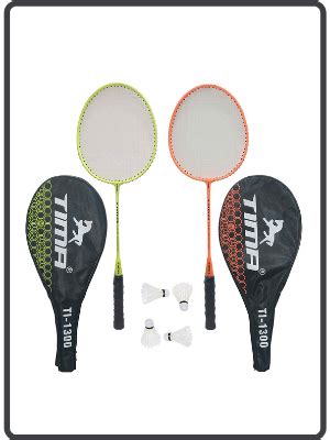Tima Set of Badminton Rackets, Pair of Rackets, Lightweight & Sturdy ...