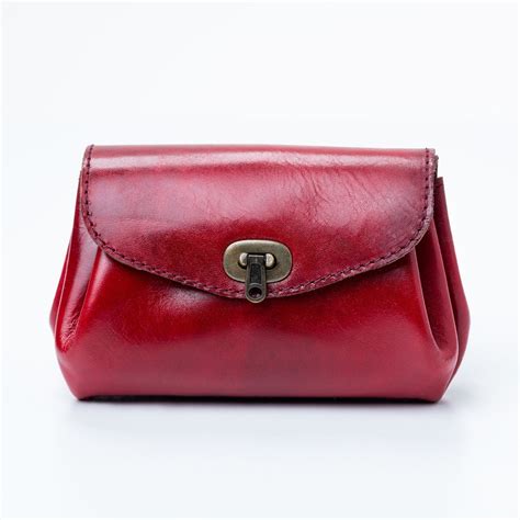 Small Red Leather Purse for Women - Etsy