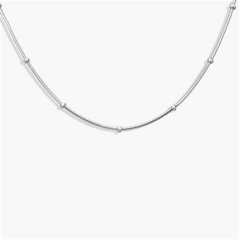 Minimalist Bead Detail Chain – Just Silver