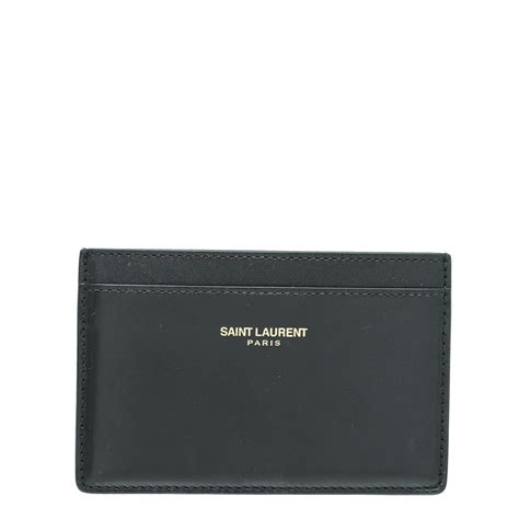 YSL Black Card Holder - The Closet
