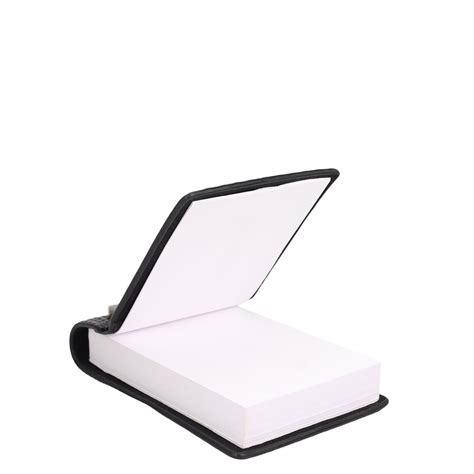 Mat Emboss Leather Notepad - Black – Da Milano