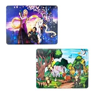 CRAFTICK Prince and Princess & Jungle Animals Wooden Jigsaw Puzzles ...