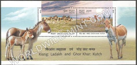 2013 Wild Ass : Kiang, Ladakh & Ghor Khar, Kutch Miniature Sheet ...
