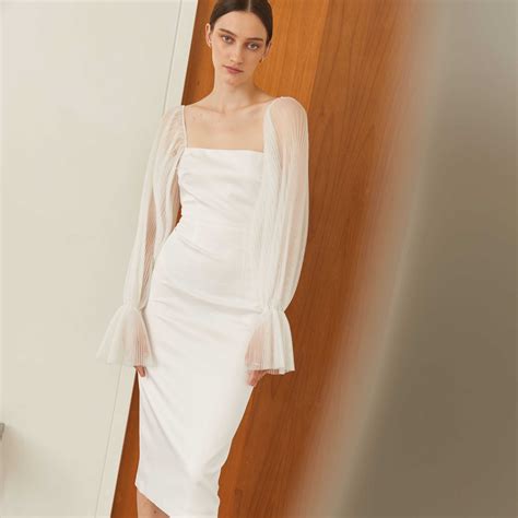Laurel Midi Dress/Ivory | LINE SHOPPING