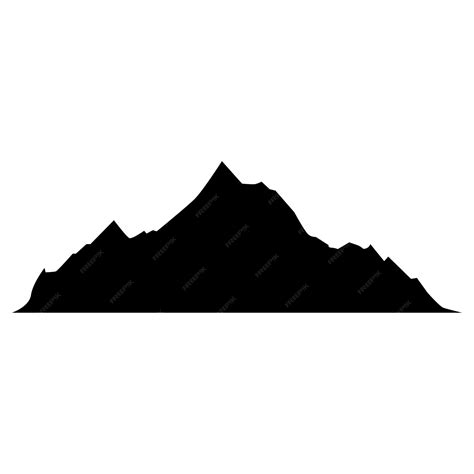 Premium Vector | Mountain silhouette transparent background vector illustration