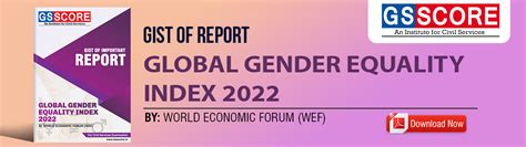 Gist of Report: Global Gender Equality Index-2022 - GS SCORE