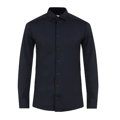 Buy Men Navy Slim Solid Long Sleeve Formal Shirts Online - 751643 | The ...