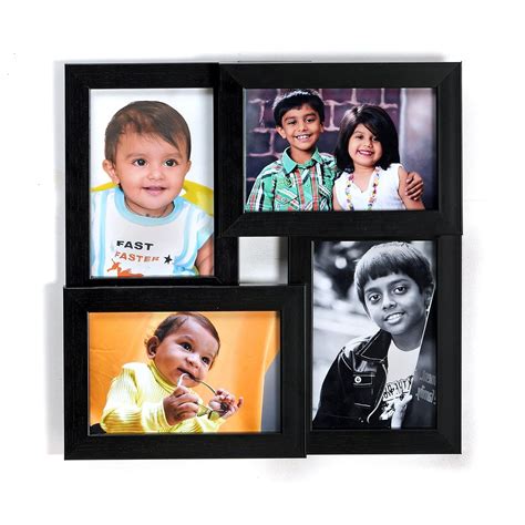 AJANTA ROYAL 4-Photo Frames Collage (4-4x6 Inch) : A-80A (Black ...