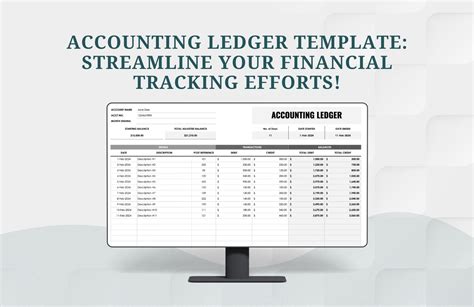 Accounting Ledger Template in Excel, Google Sheets - Download ...