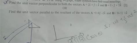 Image result for Find a Unit Vector Perpendicular To