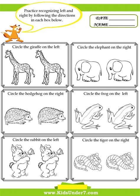 Left-Right Worksheet 的图像结果