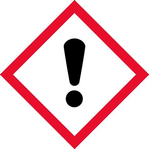 Buy OSHA Compliant, GHS Exclamation Mark, Pictogram, Red Border, Black ...