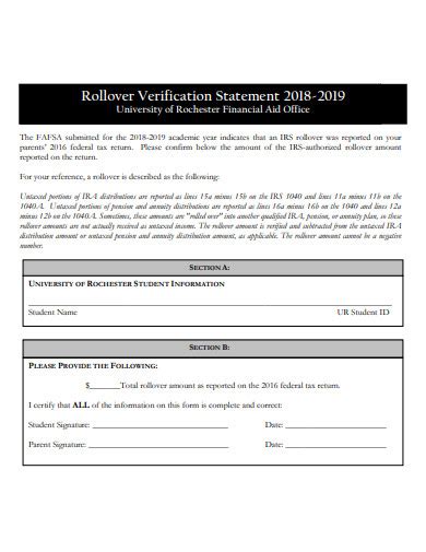 Image result for Verification Statement Example