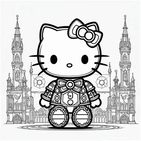 Gothic Hello Kitty Coloring Pages